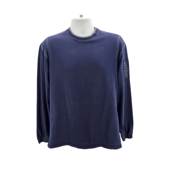 KUHL Mens Small WildFibre Organic Cotton Blue Long Sleeve Thumb Holes Shirt - Picture 4 of 11